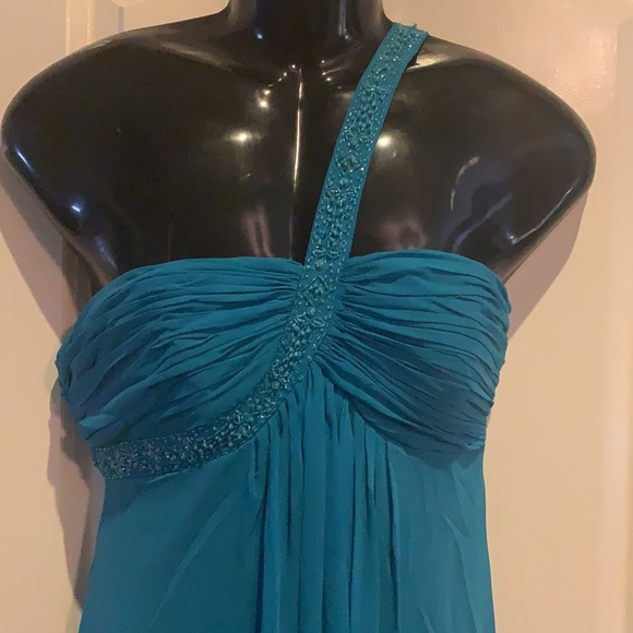 Teal floor length dress - Picture 6 of 8